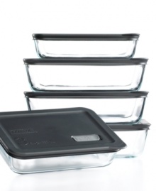Constructed with leak-proof, airtight seals, these BPA-free plastic containers keep food fresher for even longer. The no-leak lids eliminate messy drips and spills, making them perfect for soups, salsas and other sauces, and feature a microwave vent for fast heat-up. 2-year limited warranty. Constructed with leak-proof, airtight seals, these BPA-free plastic containers keep food fresher for even longer. The no-leak lids eliminate messy drips and spills, making them perfect for soups, salsas and other sauces, and feature a microwave vent for fast heat-up. 2-year limited warranty.