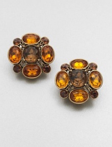 A beautiful cluster of faceted stones in carious shapes and sizes. Glass stonesPewter and brassSize, about 1.5Clip-on backMade in USA A beautiful cluster of faceted stones in carious shapes and sizes. Glass stonesPewter and brassSize, about 1.5Clip-on backMade in USA