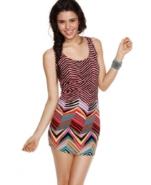 Fun zigzags and a kaleidoscope of colors make this fitted tank dress from American Rag an easy choice for dream-filled days!