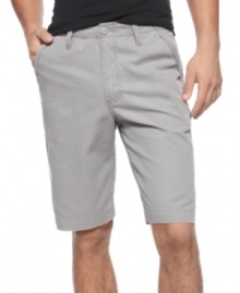 Chance it up from bulky cargoes with these streamlined walkshorts from Lucky Brand Jeans. Chance it up from bulky cargoes with these streamlined walkshorts from Lucky Brand Jeans.