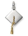 For the proud graduate: Links of London's sterling silver graduation hat charm makes the perfect gift.