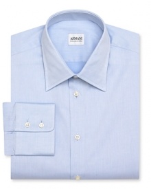 Armani Collezioni Light Blue Dress Shirt - Slim Fit, Point Collar Armani Collezioni Light Blue Dress Shirt - Slim Fit, Point Collar