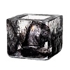 Designed by Kosta Boda's Anna Ehrner, the Brick series chicly creates artful ambiance. Floating splashes of black, white, blue, green and purple make each transparent votive unique.