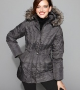Beat the winter chill in this puffer from London Fog. Contour seams create a flattering look so your shape don't get lost under all the bulk! (Clearance)