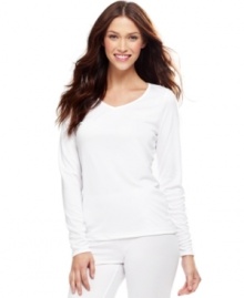 The perfect choice for stylish warmth - layered or worn alone. Climatesmart top by Cuddl Duds keeps your body in its comfort zone. The perfect choice for stylish warmth - layered or worn alone. Climatesmart top by Cuddl Duds keeps your body in its comfort zone.