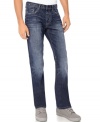 You are what you wear and you wear these rock star straight leg jeans by Buffalo David Bitton.