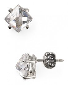 A little bit edgy, a little bit everyday, this pair of simply styled Juicy Couture earrings has spike, cast in bronze with crystal stone details. A little bit edgy, a little bit everyday, this pair of simply styled Juicy Couture earrings has spike, cast in bronze with crystal stone details.