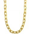A simple layer that says it all. Create a timeless look in Vince Camuto's traditional Kiss Link Necklace. Oval-shaped links in gold tone mixed metal illuminate the neckline. Approximate length: 30 inches.