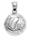 The perfect serve. This cute charm makes the perfect gift for the all-star volleyball player. Crafted in 14k white gold. Chain not included. Approximate length: 9/10 inch. Approximate width: 3/5 inch.