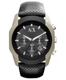 A ruggedly handsome watch from AX Armani Exchange with masculine appeal. A ruggedly handsome watch from AX Armani Exchange with masculine appeal.