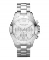 Add a silver lining to every look with this posh watch by Michael Kors.