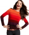 Charter Club updates the crew-neck cashmere sweater in on-trend colorblocked stripes. Pair it with jeans for style that is effortlessly luxe.