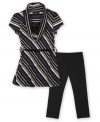 She's so modern. Complement her contemporary looks with this tunic and leggings set from BCX.