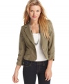 Pair this military-chic blazer with a pair of dark rinse jeans for a look that's on the first line of fashion!