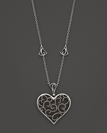 Badgley Mischka Brown Diamond Heart Pendant Necklace, 18 Badgley Mischka Brown Diamond Heart Pendant Necklace, 18