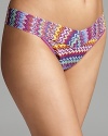 Hanky Panky updates its original lace thong design with a striking zig zag print. Style #8G1184