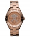 Take on the rose-gold trend with this shimmering multi-functional timepiece from AX Armani Exchange.