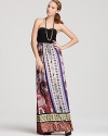 Twelfth Street by Cynthia Vincent Dress - Printed Maxi with Corset Top