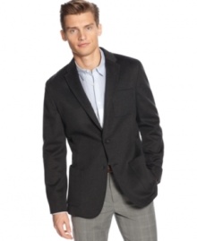 Tailored for the perfect fit. Slip into Calvin Klein's ultra sleek sportcoat for a look that spans from day to evening.