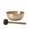 Authentic ceremonial bowls, made of brass and precious metal, to produce authentic vibrations and tone. Wood striker included.