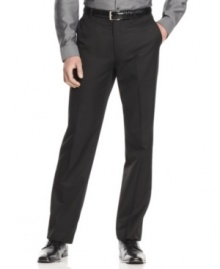 Upgrade your professional look with these modern, slim-fit pants from Calvin Klein. Upgrade your professional look with these modern, slim-fit pants from Calvin Klein.