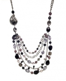 Snap up the hottest new trend in chic animal prints. Style&co. necklace features plastic jet and animal print beads for a style that's wearable and wild. Crafted in mixed metal. Approximate length: 18 inches. Approximate drop: 7 inches. Snap up the hottest new trend in chic animal prints. Style&co. necklace features plastic jet and animal print beads for a style that's wearable and wild. Crafted in mixed metal. Approximate length: 18 inches. Approximate drop: 7 inches.