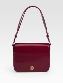 EXCLUSIVELY AT SAKS. Incredibly sleek in lustrous patent leather, crafted in a classic flap silhouette with polished logo hardware.Shoulder strap, 9 dropMagnetic flap closureOne outside open pocketOne inside zip pocketTwo inside open pocketsCotton lining9W X 7½H X 2¾DImported EXCLUSIVELY AT SAKS. Incredibly sleek in lustrous patent leather, crafted in a classic flap silhouette with polished logo hardware.Shoulder strap, 9 dropMagnetic flap closureOne outside open pocketOne inside zip pocketTwo inside open pocketsCotton lining9W X 7½H X 2¾DImported