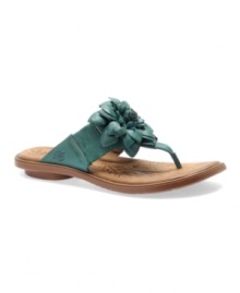 Floral flip flops for the fashion-conscious. These Astrid sandals from Born take your everyday style and pretty it up with rich leather in floral designs. Floral flip flops for the fashion-conscious. These Astrid sandals from Born take your everyday style and pretty it up with rich leather in floral designs.