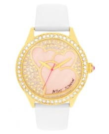 Keep your love strong with this fresh watch design from the always-lovely Betsey Johnson. Keep your love strong with this fresh watch design from the always-lovely Betsey Johnson.