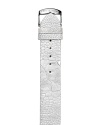 Luxe ostrich leather watch strap in modern white finish, fits size 2, 7 & 22 Philip Stein watch heads.