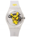 Designed by San Francisco artist Frank Kozik, this Dunny-printed Tennis Pro Swatch watch keeps your fashion fresh. Includes an 8-inch Dunny figurine and black gift box.