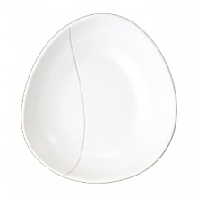 Simple, organic shapes are the foundation of this dinnerware and serveware collection. Stoneware. Available in Chalk and Pewter colors. Simple, organic shapes are the foundation of this dinnerware and serveware collection. Stoneware. Available in Chalk and Pewter colors.