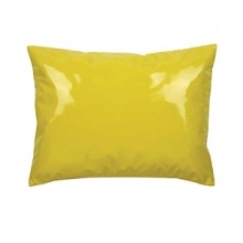 A delightfully flirty pop to your stylish retreat, the Empire pillow makes a splash in a rain-slicker yellow. The ultra glossy surface is constructed of bold yellow vinyl for a cheerful highlight to your bedroom or living space. A delightfully flirty pop to your stylish retreat, the Empire pillow makes a splash in a rain-slicker yellow. The ultra glossy surface is constructed of bold yellow vinyl for a cheerful highlight to your bedroom or living space.