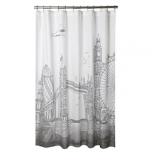 Transform your bathroom with this piece. London's skyline graces this shower curtain. Transform your bathroom with this piece. London's skyline graces this shower curtain.