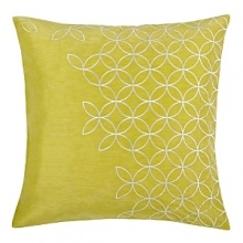 Echoing the nature of our Icelandic Dream collection, our Latham pillow features sunny hemp yellow silk and linen with a partial covering of mosaic embroidery. Down insert included. Echoing the nature of our Icelandic Dream collection, our Latham pillow features sunny hemp yellow silk and linen with a partial covering of mosaic embroidery. Down insert included.