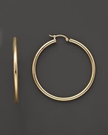 14K White Gold Tube Hoop Earrings 14K White Gold Tube Hoop Earrings