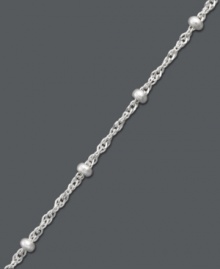 Add a slight touch of shimmer to your look. Giani Bernini's chic Singapore bracelet shines with the addition of small beaded accents. Crafted in sterling silver. Approximate length: 7-1/4 inches. Add a slight touch of shimmer to your look. Giani Bernini's chic Singapore bracelet shines with the addition of small beaded accents. Crafted in sterling silver. Approximate length: 7-1/4 inches.