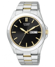 Effortlessly exude a polished presence with this handsome watch by Citizen. Effortlessly exude a polished presence with this handsome watch by Citizen.