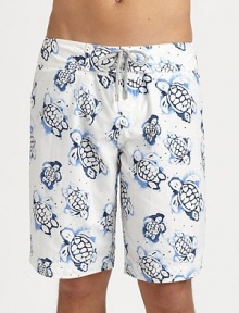 A cheerful turtle print adorns these quick-dry trunks, complete with drawstring waist for an easy-fit.Drawstring waistMesh liningPolyamideMachine washImported A cheerful turtle print adorns these quick-dry trunks, complete with drawstring waist for an easy-fit.Drawstring waistMesh liningPolyamideMachine washImported