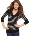 Show off those stripes with a fitted topper from Pink Rose ... pair it with jeans for casually-chic fun!