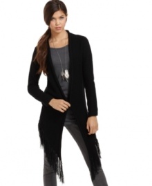 Fire's cardigan has a casual fit with serious fringe around the hem ... pair it with your favorite skinny jeans for a rocker-chic look! Fire's cardigan has a casual fit with serious fringe around the hem ... pair it with your favorite skinny jeans for a rocker-chic look!