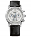 A sophisticated chronograph watch in black and silver from Hugo Boss.