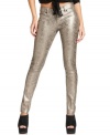 Boasting a slick finish and the season's favorite print (snakeskin!), these skinny jeans from Tinseltown are trend-hot!