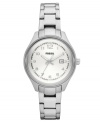 A classic design for the modern woman: a structured steel timepiece by Fossil.