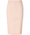Dress up polished business looks with Emilio Puccis chic powder wool-silk skirt, detailed with a seductive side slit for an ultra glamorous finish - Hidden side zip, form fitting - Pair with breezy silk tops and platform sandals