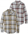 Wear a good plaid-not too little but not too loud-and you're good to go almost anywhere: LRG's Endless Ivy long-sleeved shirt.