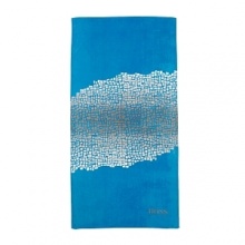 HUGO BOSS creates a montage of geometric shapes stretched across a colorful, ultra-soft velour beach towel. HUGO BOSS creates a montage of geometric shapes stretched across a colorful, ultra-soft velour beach towel.