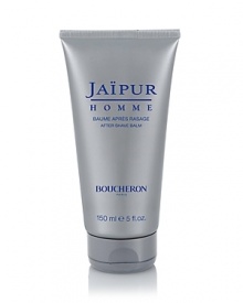 The Jaipur pour Homme After Shave Balm gives skin an immediate feeling of comfort and freshness with Lemon, Cinnamon and Wood accords. The Jaipur pour Homme After Shave Balm gives skin an immediate feeling of comfort and freshness with Lemon, Cinnamon and Wood accords.