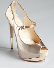 A gleaming gold-tone platform and heel tip make for a showstopping entrance and an unforgettable exit. From Boutique 9. A gleaming gold-tone platform and heel tip make for a showstopping entrance and an unforgettable exit. From Boutique 9.