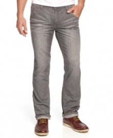 Most stylish jeans buy this season: Gray denim with high-end detailing, like these whiskered denim Blast Jeans from Triple Fat Goose with contrast stitching and leather-rimmed back pockets. Most stylish jeans buy this season: Gray denim with high-end detailing, like these whiskered denim Blast Jeans from Triple Fat Goose with contrast stitching and leather-rimmed back pockets.